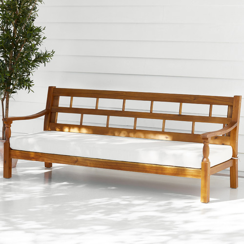 Roush teak patio daybed with deals cushions